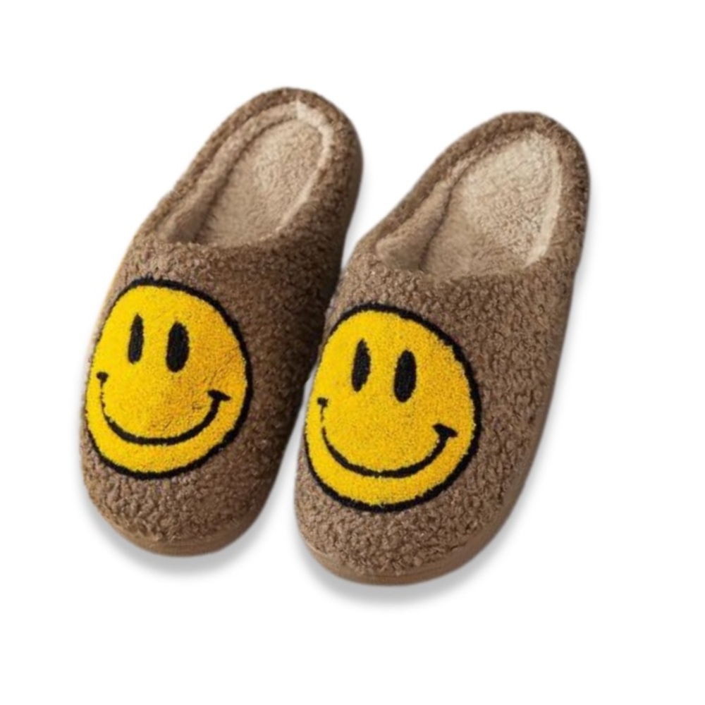 Tan Happy Slippers